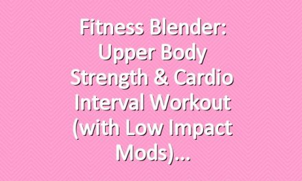 Fitness Blender: Upper Body Strength & Cardio Interval Workout (with Low Impact Mods)